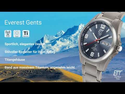 ETT Eco Tech Time EGT-11603-81M men's watch Everest Solar Radio Controlled 41mm 10ATM