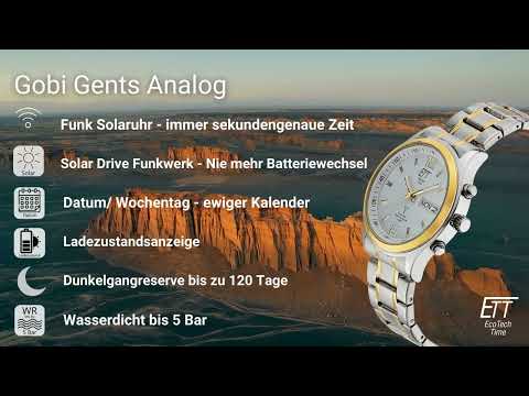 ETT EGS-11251-22L Solar Drive Radio Controlled Gobi men's watch 40mm 5ATM