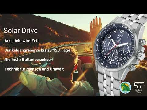 ETT EGS-11611-82MS Professional Solar Radio Controlled Chronograph 43mm 10ATM