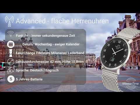 Master Time MTGS-10558-12M Radio Controlled Advanced Series men's watch 42mm 5ATM