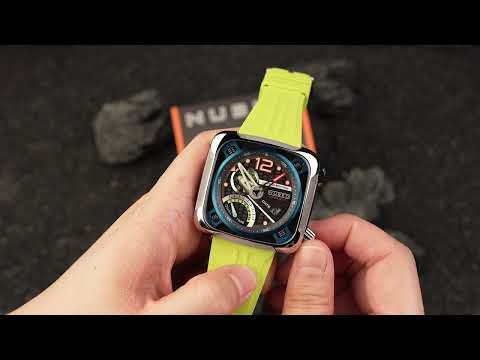 Nubeo NB-6096-02 men's watch Ecliptic Dual Time 45mm 5ATM