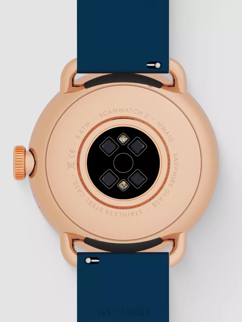 Withings HWA10-model 6-All-In Scan watch 2 rosé gold blue 38 mm 5ATM