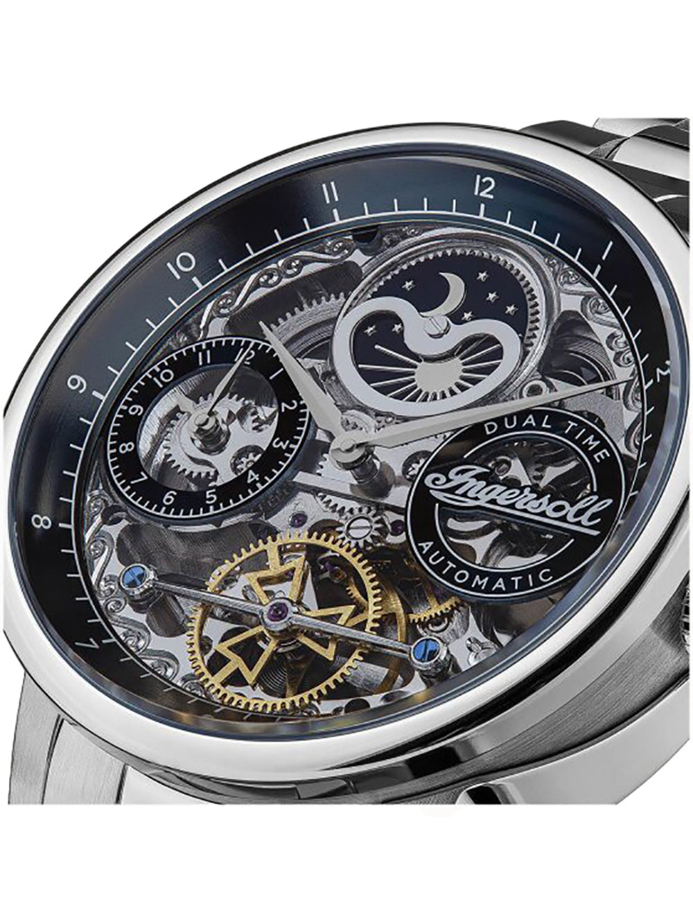 Ingersoll I07707 The Jazz Dual Time Automatic Men's Watch 42mm 5ATM