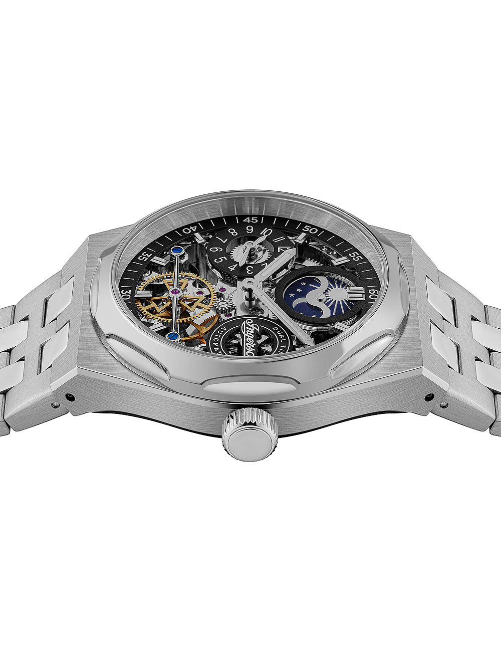 Ingersoll I12901 The Broadway Dual Time Automatic men's watch 43mm 5ATM