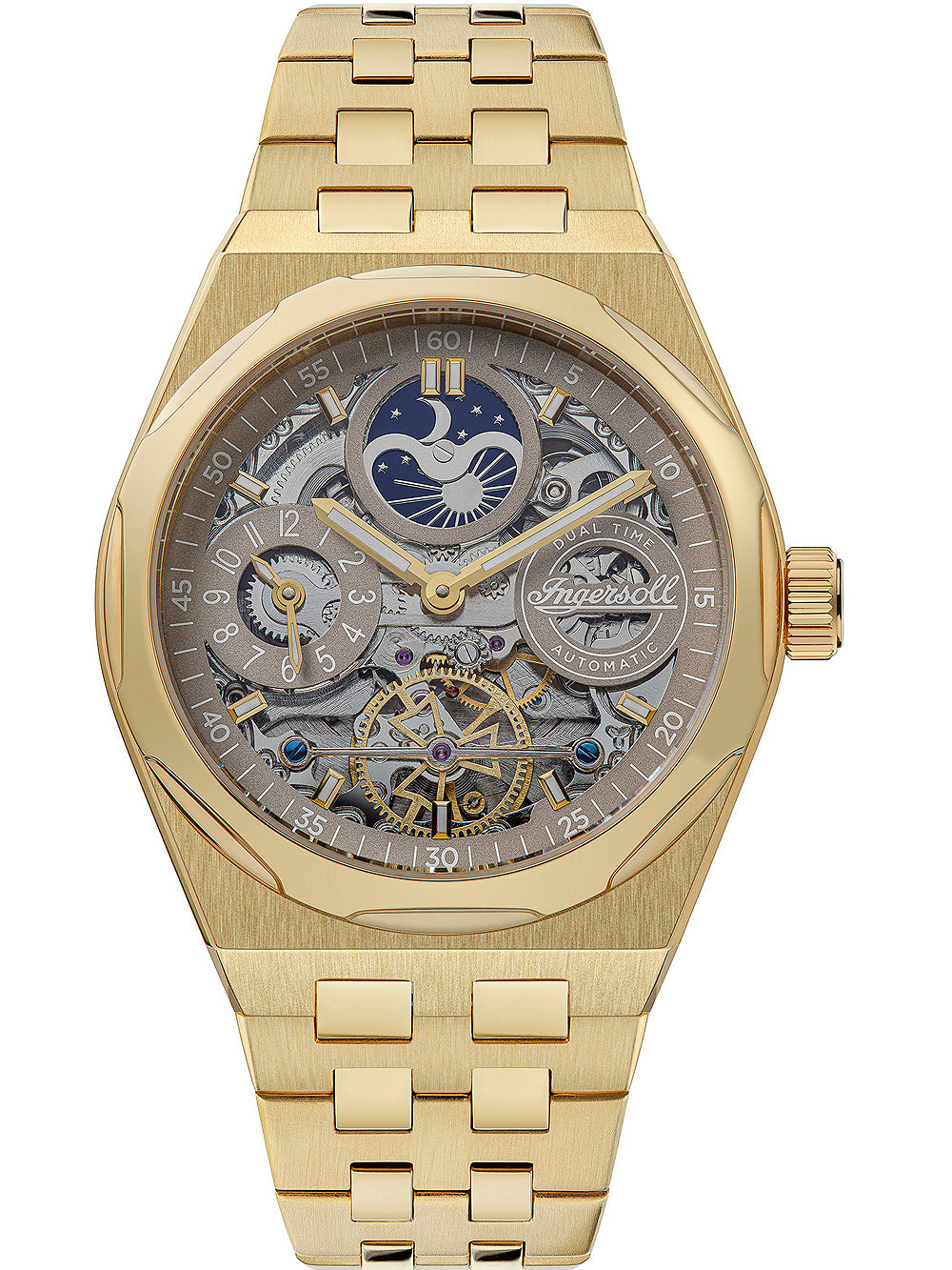 Ingersoll I12902 The Broadway Dual Time Automatic men's watch 43mm 5ATM