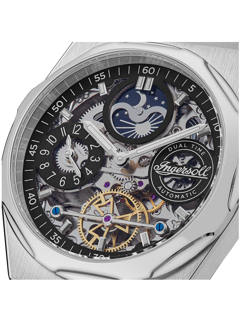 Ingersoll I12903 The Broadway Dual Time Automatic men's watch 43mm 5ATM
