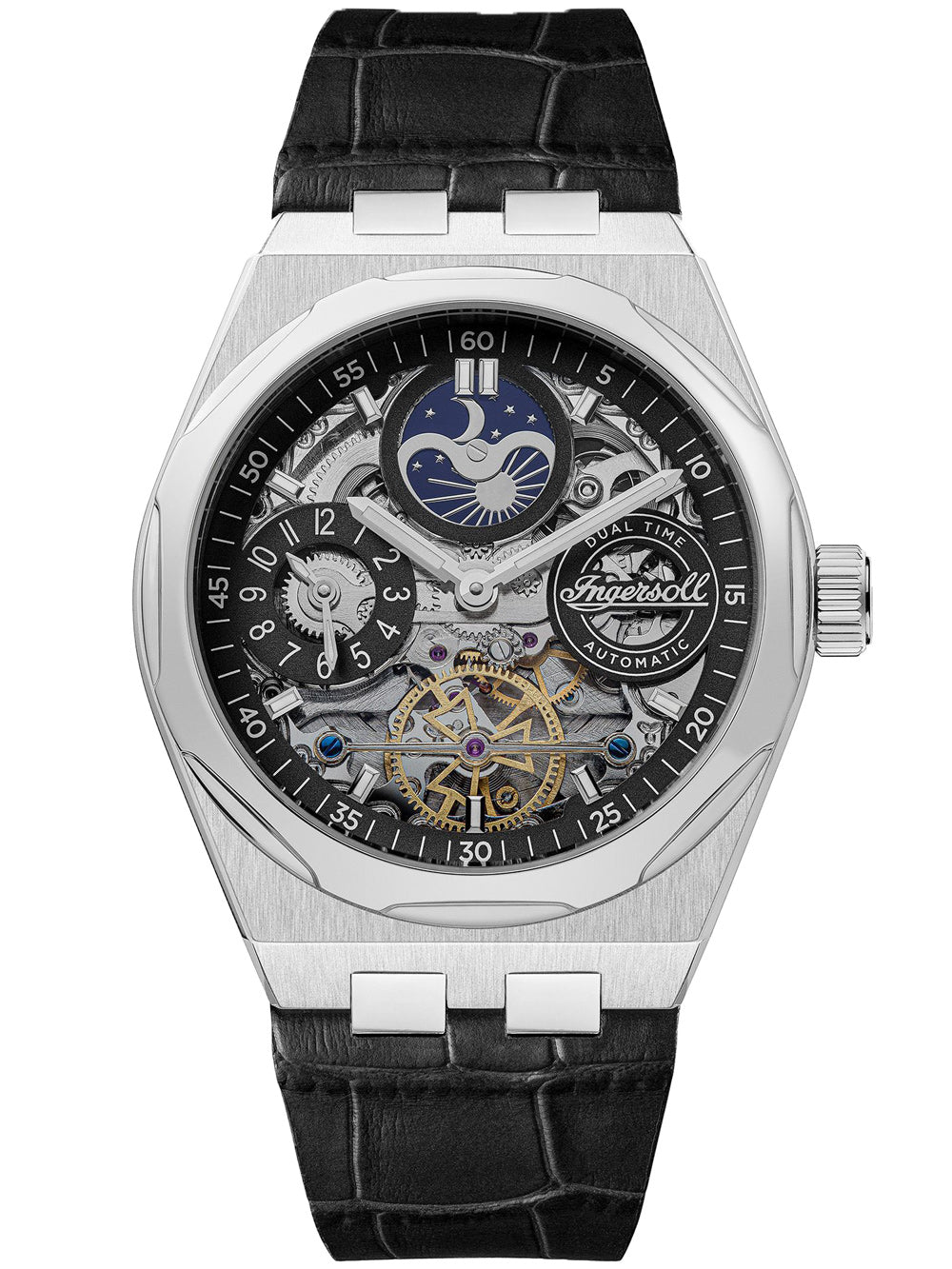 Ingersoll I12903 The Broadway Dual Time Automatic men's watch 43mm 5ATM