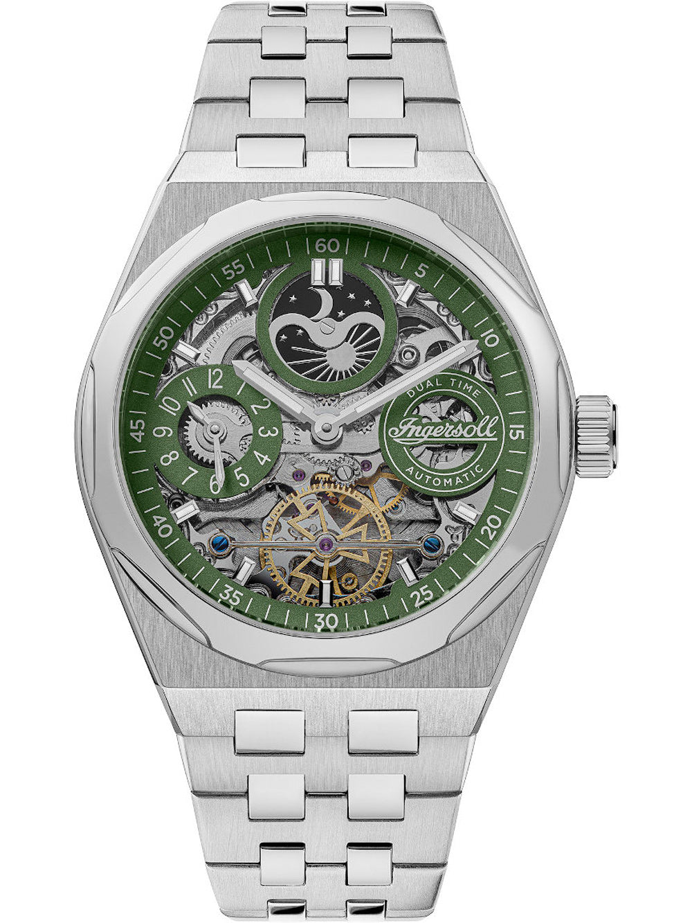 Ingersoll I12905 The Broadway Dual Time Automatic men's watch 43mm 5ATM