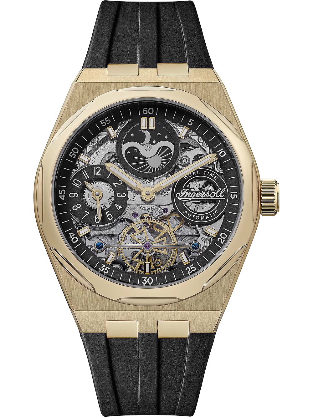 Ingersoll I12907 men's watch Broadway Dual Time Automatic 43mm 5ATM