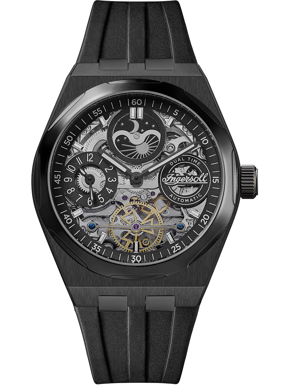 Ingersoll I12908 men's watch Broadway Dual Time Automatic 43mm 5ATM