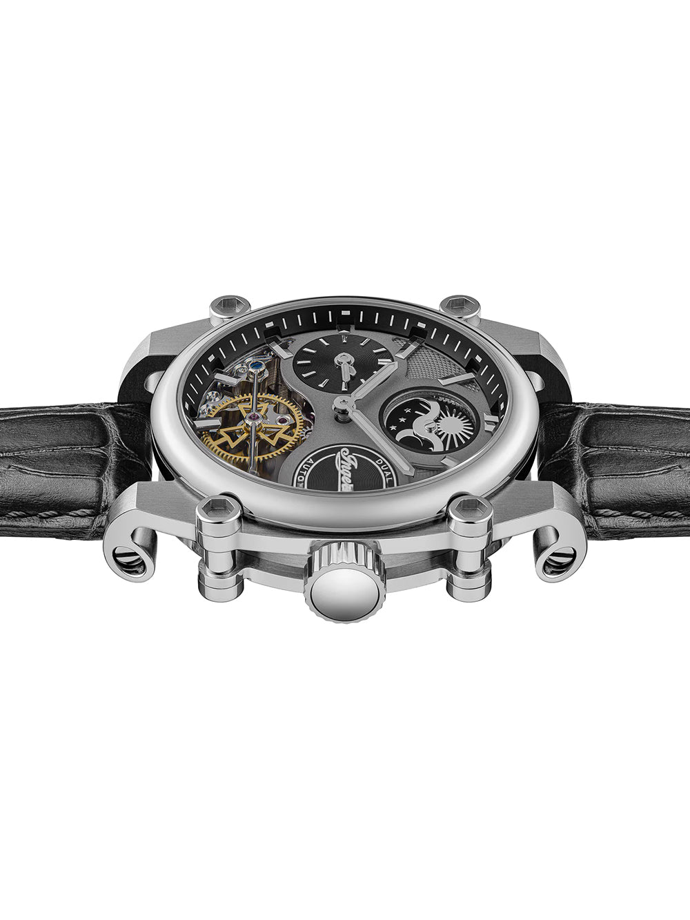 Ingersoll I15402 men's watch Varsity Dual Time Automatic 45mm 5ATM