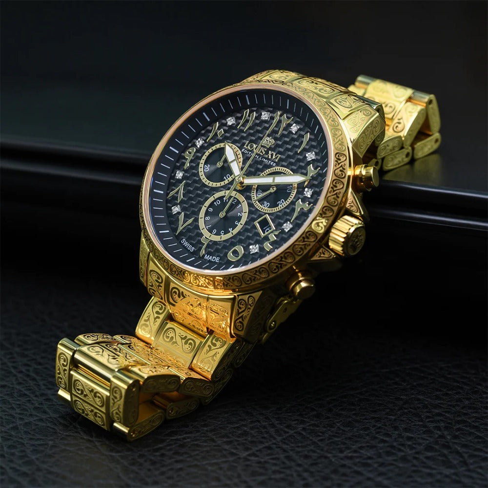 Louis XVI LXVI1094 Palais Royale Arabic Chronograph men's watch 43mm 10ATM
