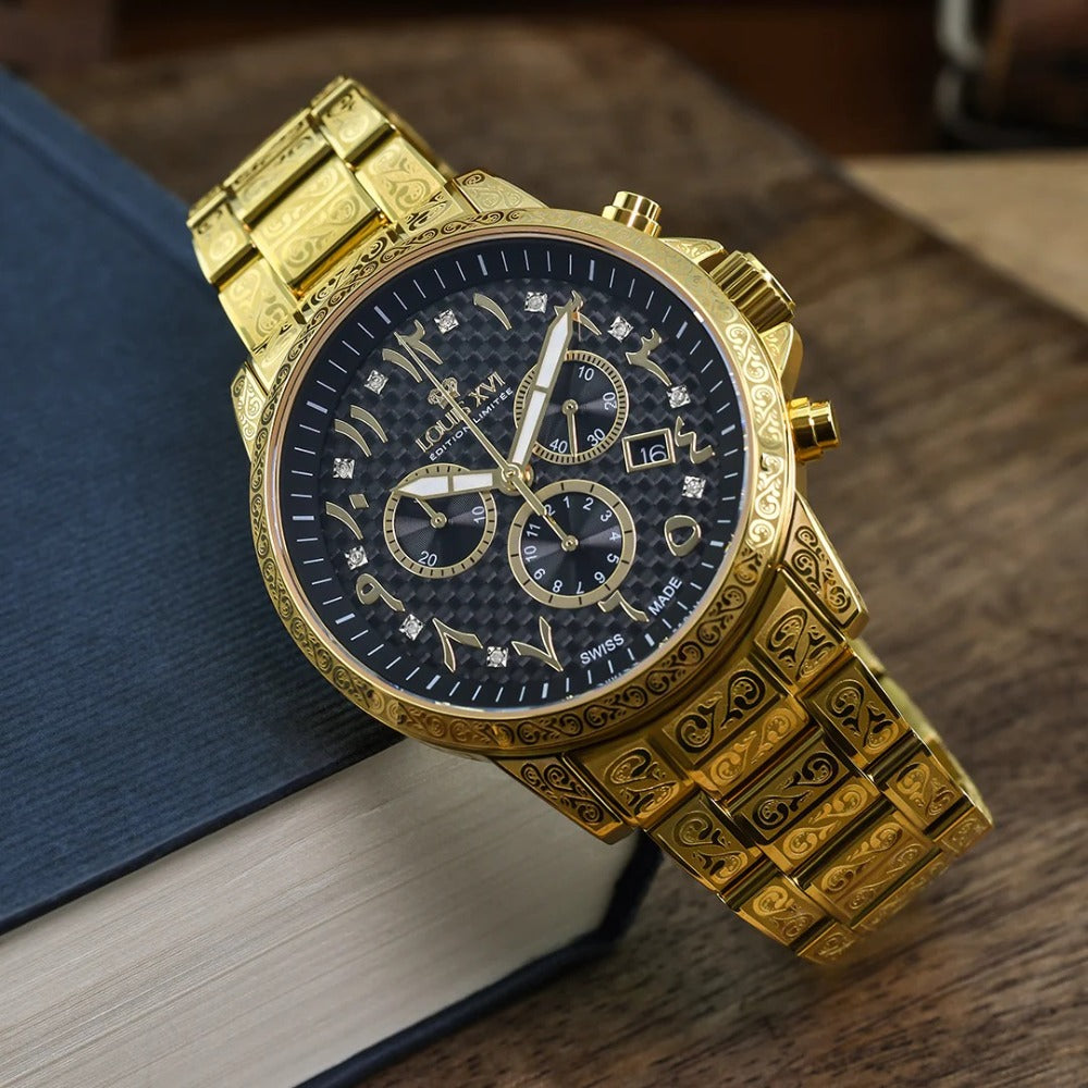 Louis XVI LXVI1094 Palais Royale Arabic Chronograph men's watch 43mm 10ATM