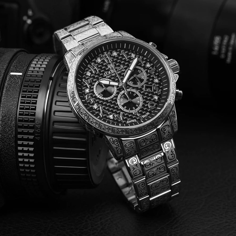 Louis XVI LXVI1095 Palais Royale Arabic Chronograph men's watch 43mm 10ATM