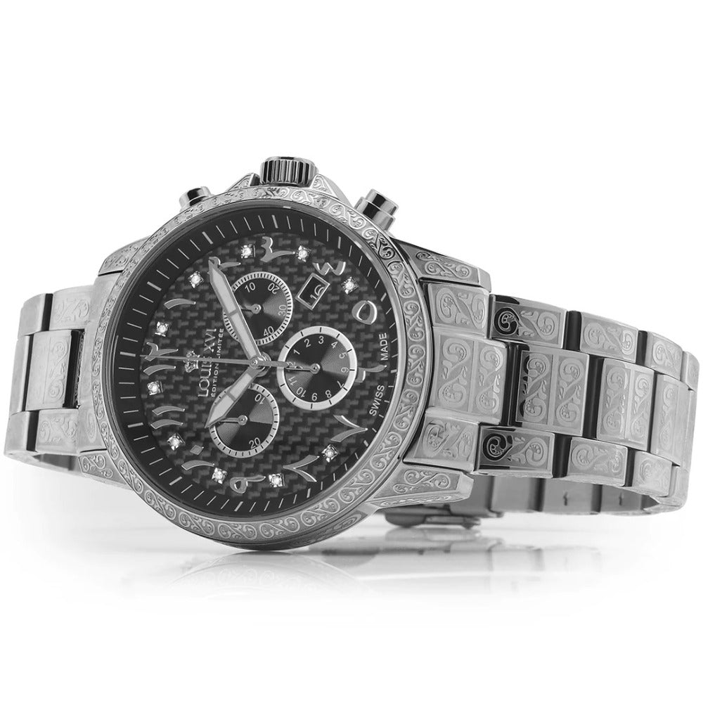 Louis XVI LXVI1095 Palais Royale Arabic Chronograph men's watch 43mm 10ATM
