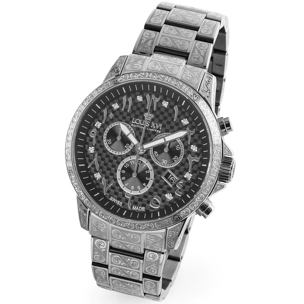 Louis XVI LXVI1095 Palais Royale Arabic Chronograph men's watch 43mm 10ATM