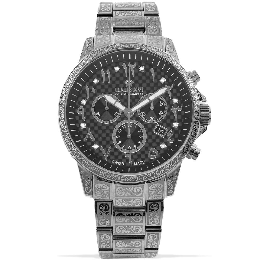 Louis XVI LXVI1095 Palais Royale Arabic Chronograph men's watch 43mm 10ATM