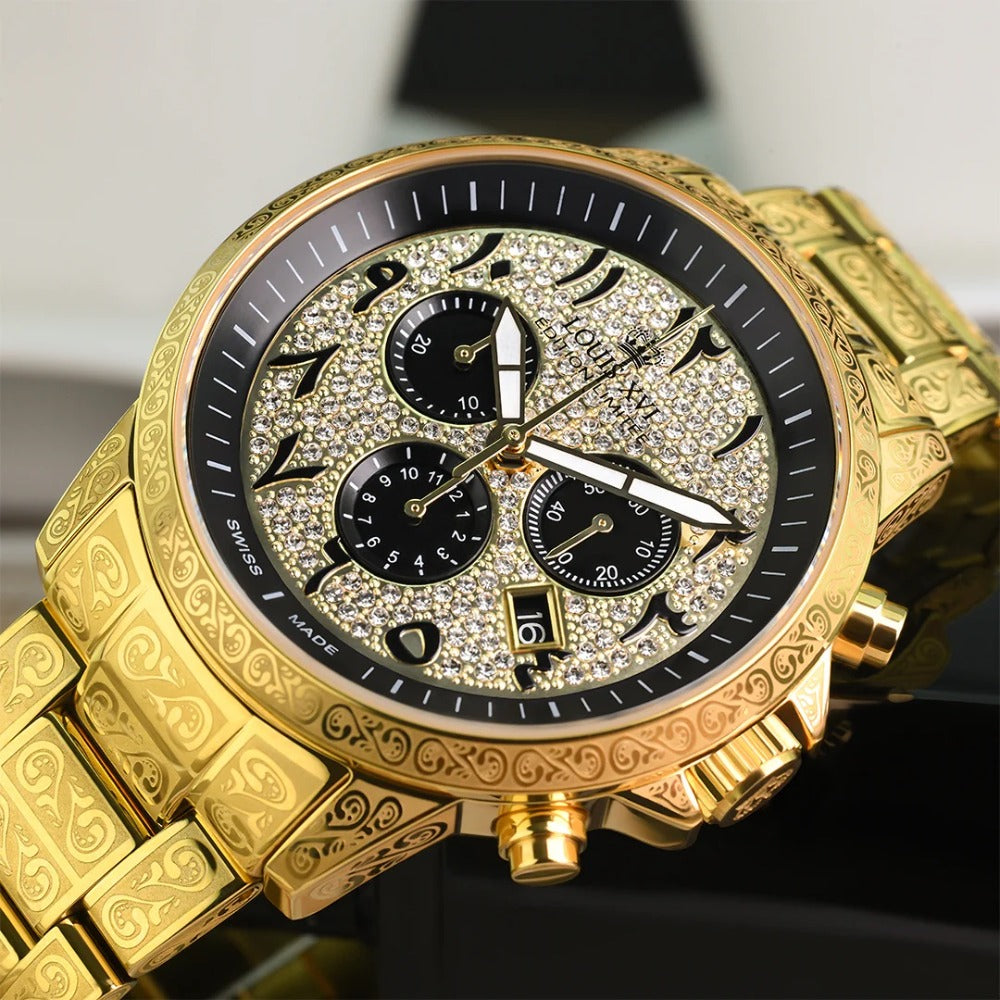 Louis XVI LXVI1096 Palais Royale Arabic Chronograph men's watch 43mm 10ATM