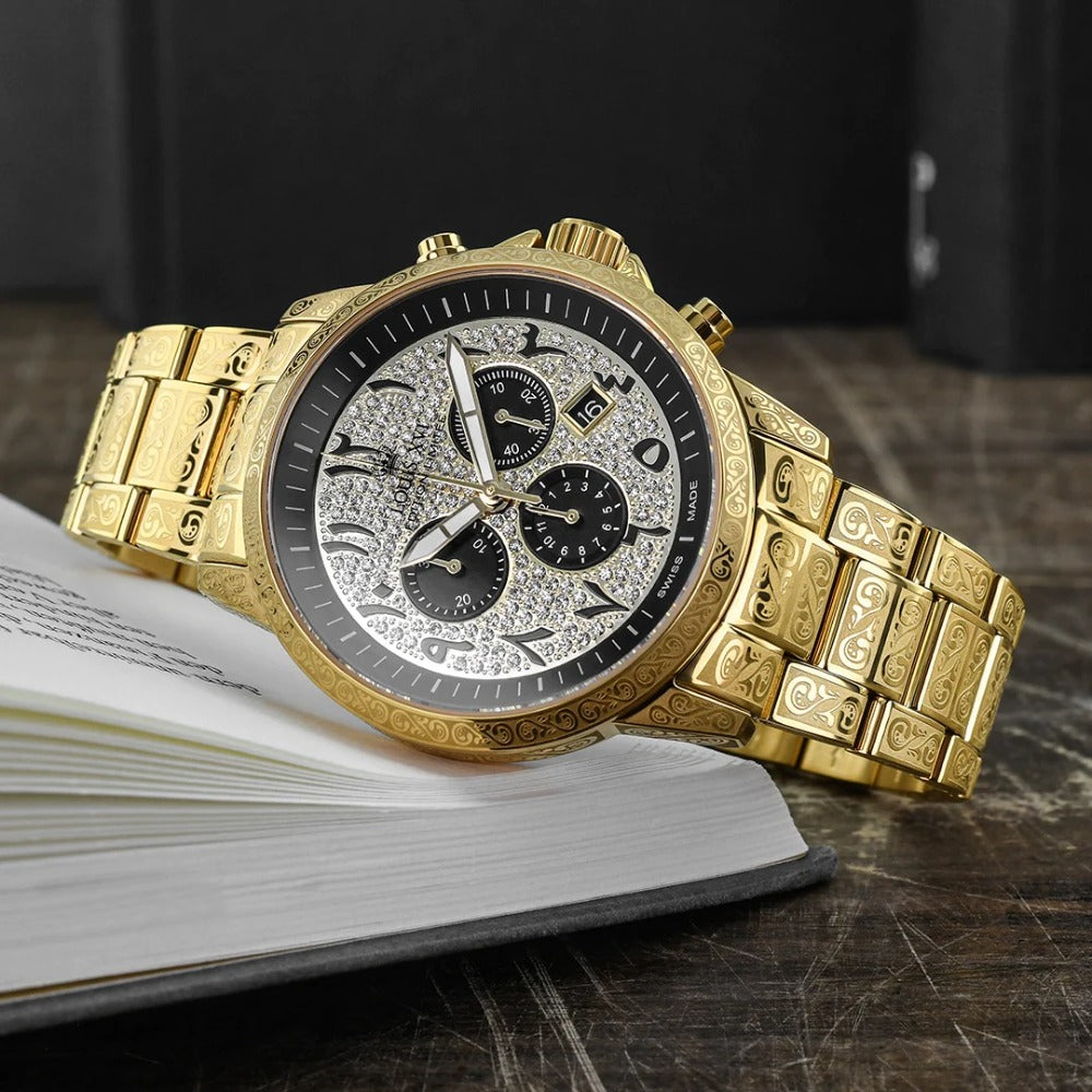 Louis XVI LXVI1096 Palais Royale Arabic Chronograph men's watch 43mm 10ATM