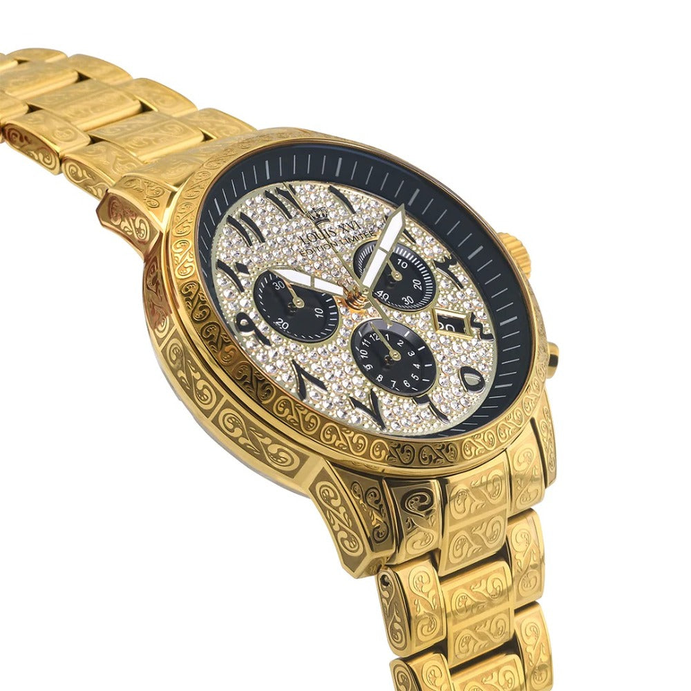 Louis XVI LXVI1096 Palais Royale Arabic Chronograph men's watch 43mm 10ATM