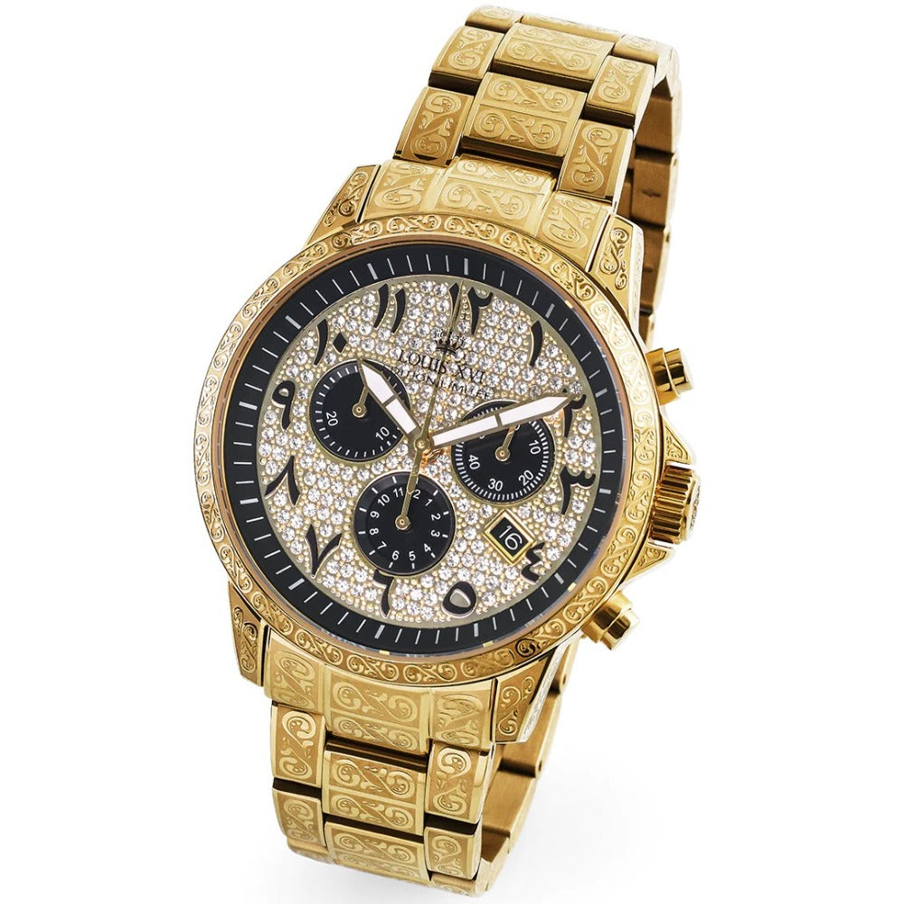 Louis XVI LXVI1096 Palais Royale Arabic Chronograph men's watch 43mm 10ATM
