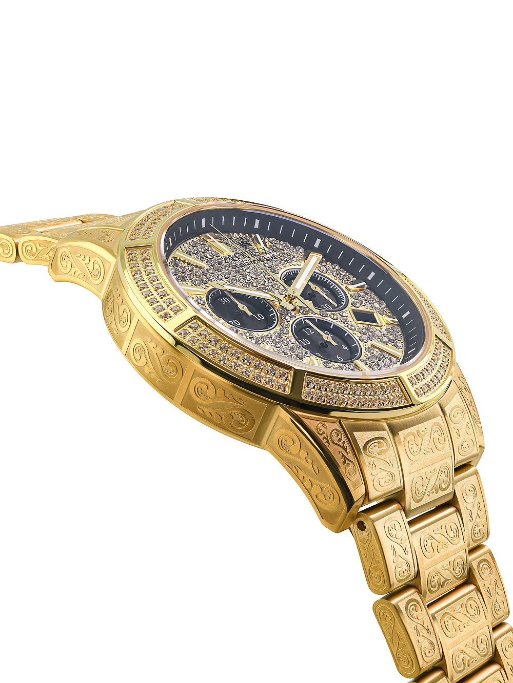 Louis XVI LXVI1126 Majeste Iced Out Chronograph men's watch 43mm 5ATM