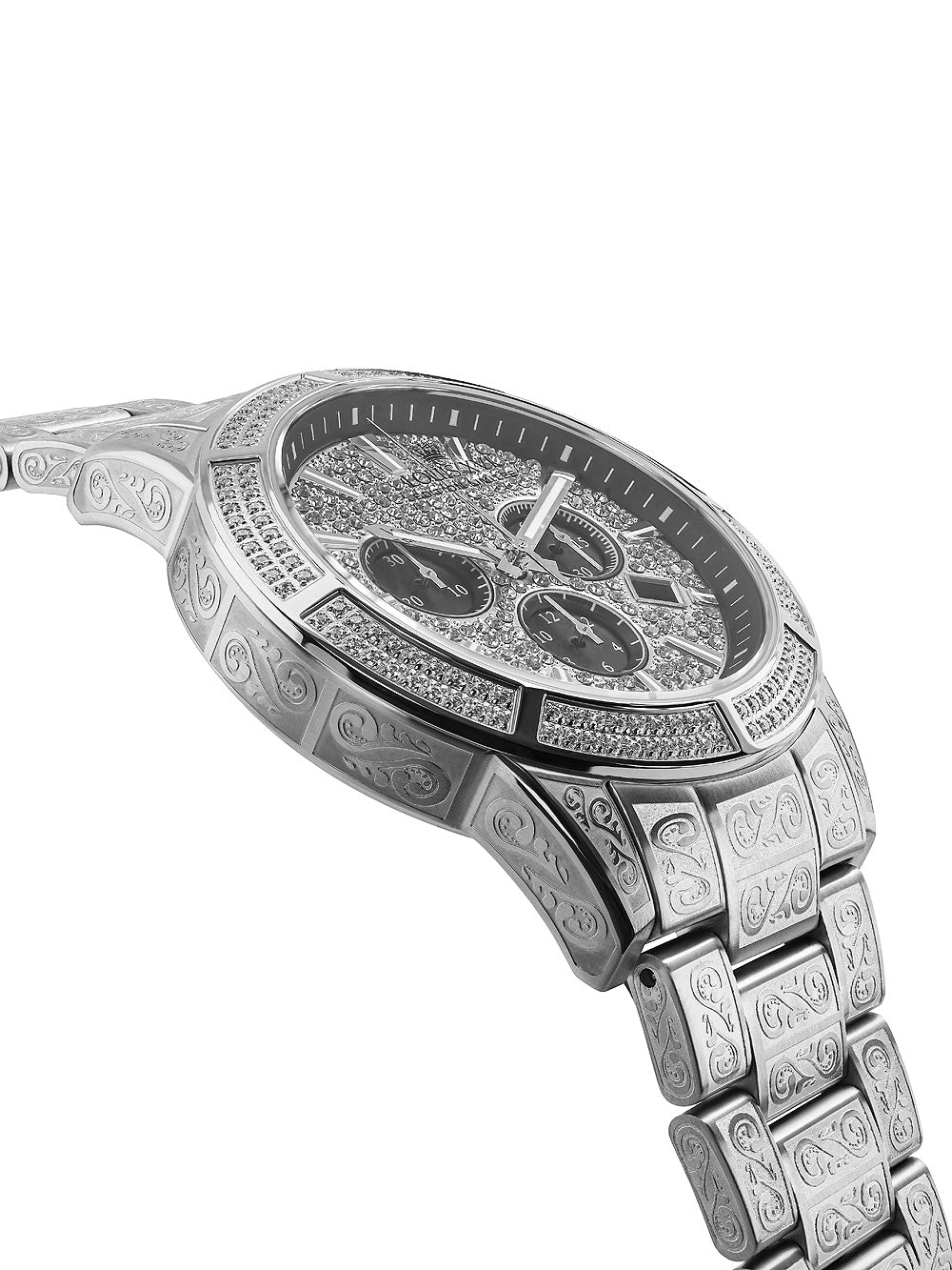 Louis XVI LXVI1127 Majeste Iced Out Chronograph men's watch 43mm 5ATM