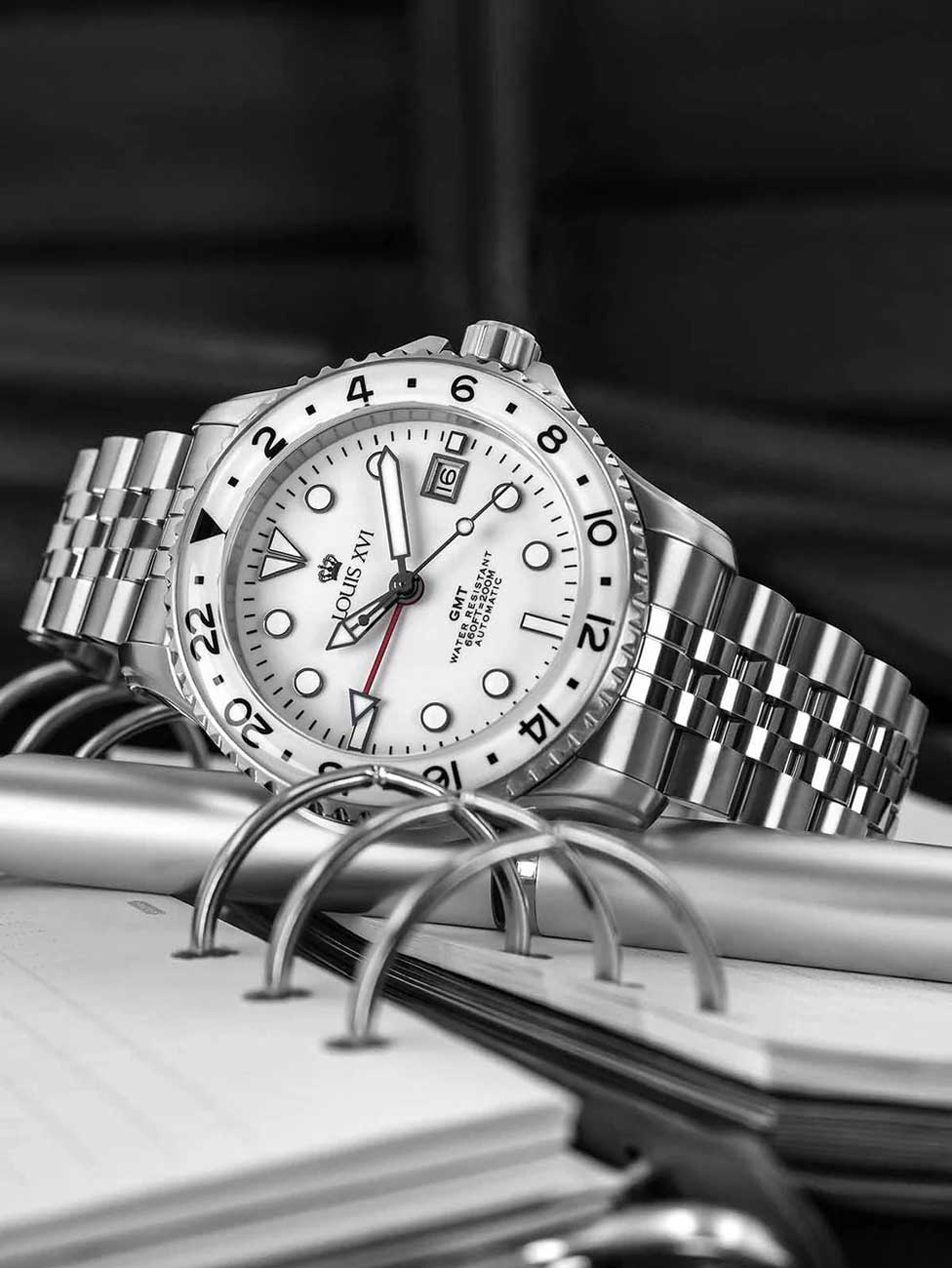 Louis XVI LXVI1430 men's watch Mirabeau Automatic GMT 41mm 20ATM