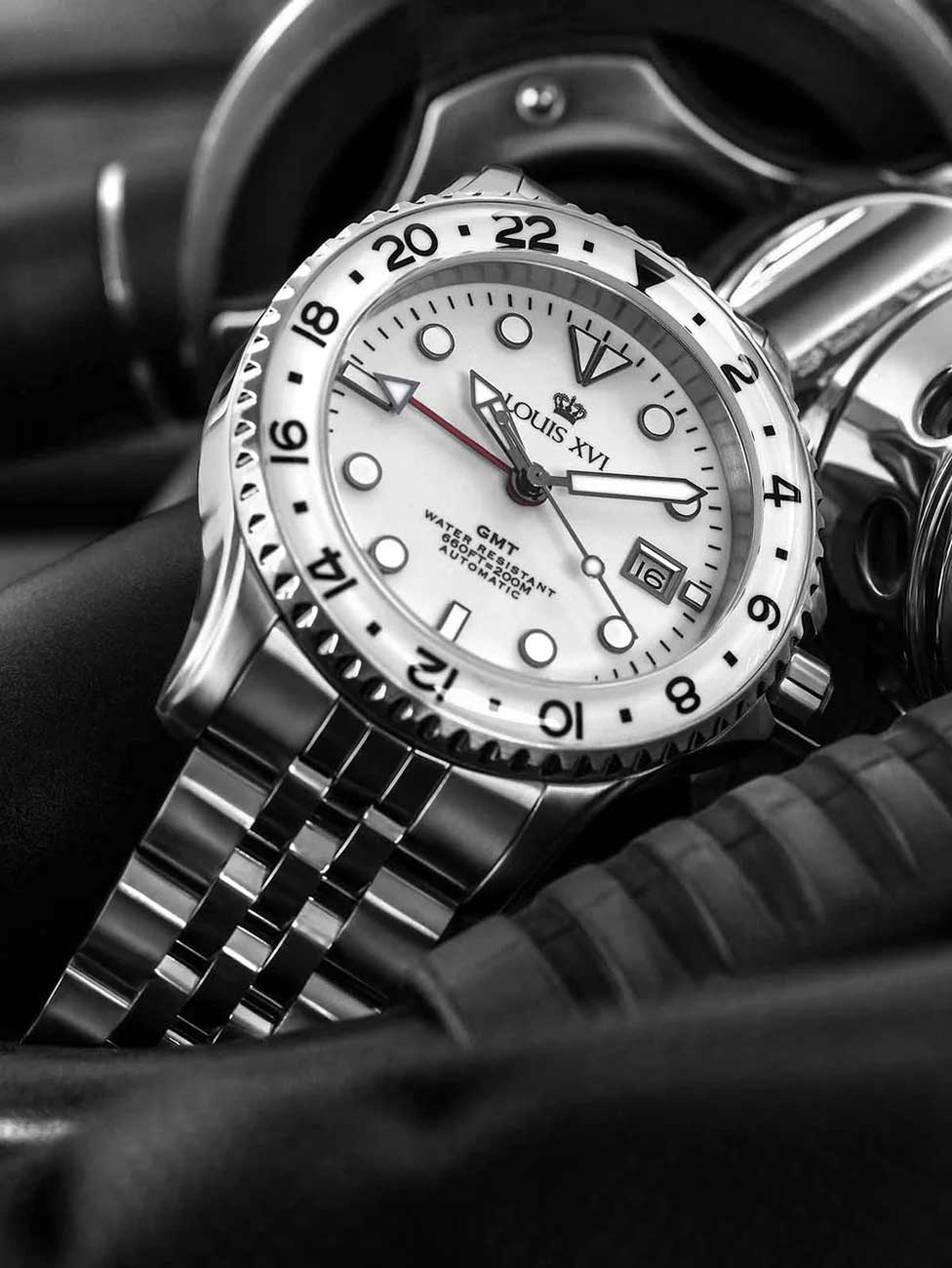 Louis XVI LXVI1430 men's watch Mirabeau Automatic GMT 41mm 20ATM