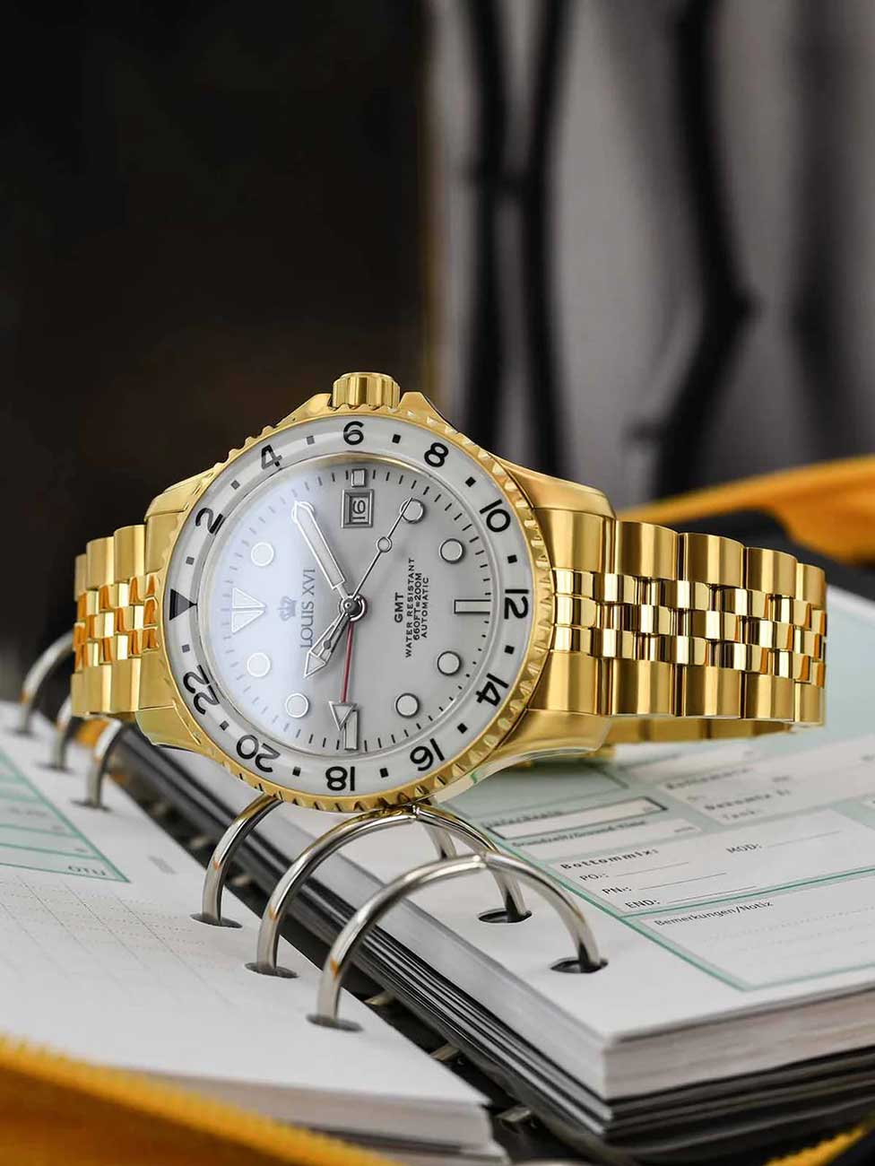 Louis XVI LXVI1431 men's watch Mirabeau Automatic GMT 41mm 20ATM