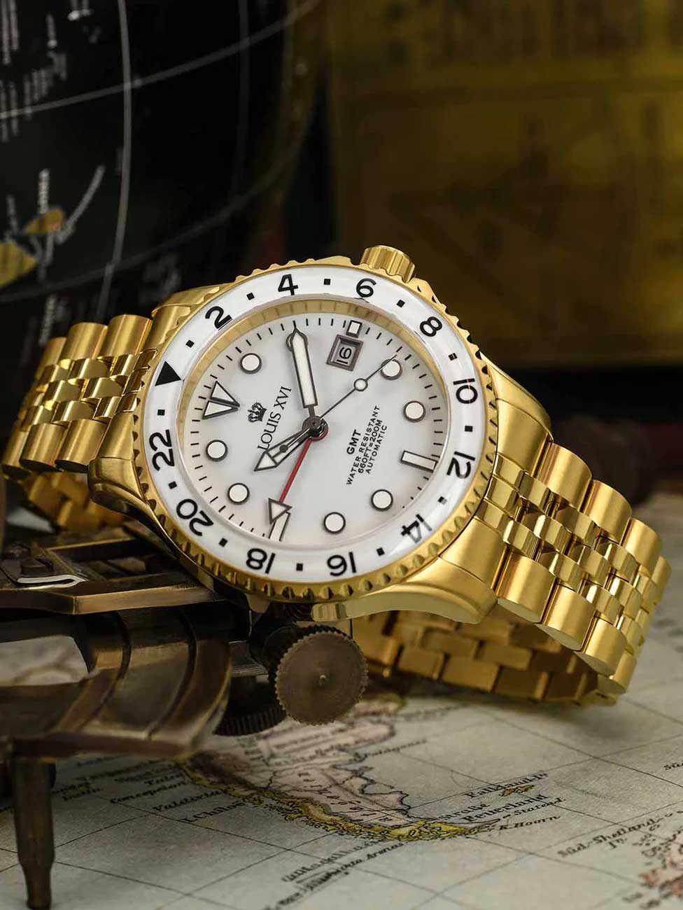 Louis XVI LXVI1431 men's watch Mirabeau Automatic GMT 41mm 20ATM