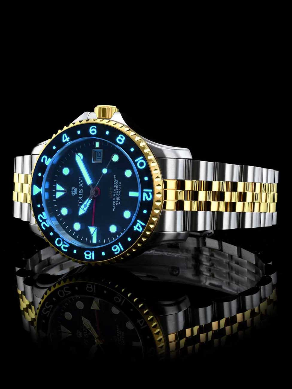 Louis XVI LXVI1432 men's watch Mirabeau Automatic GMT 41mm 20ATM