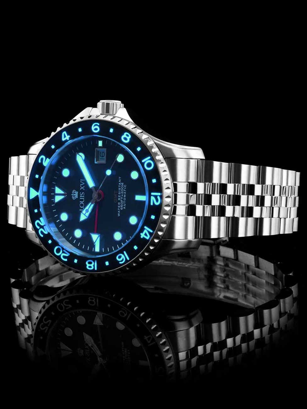 Louis XVI LXVI1434 men's watch Mirabeau Automatic GMT 41mm 20ATM