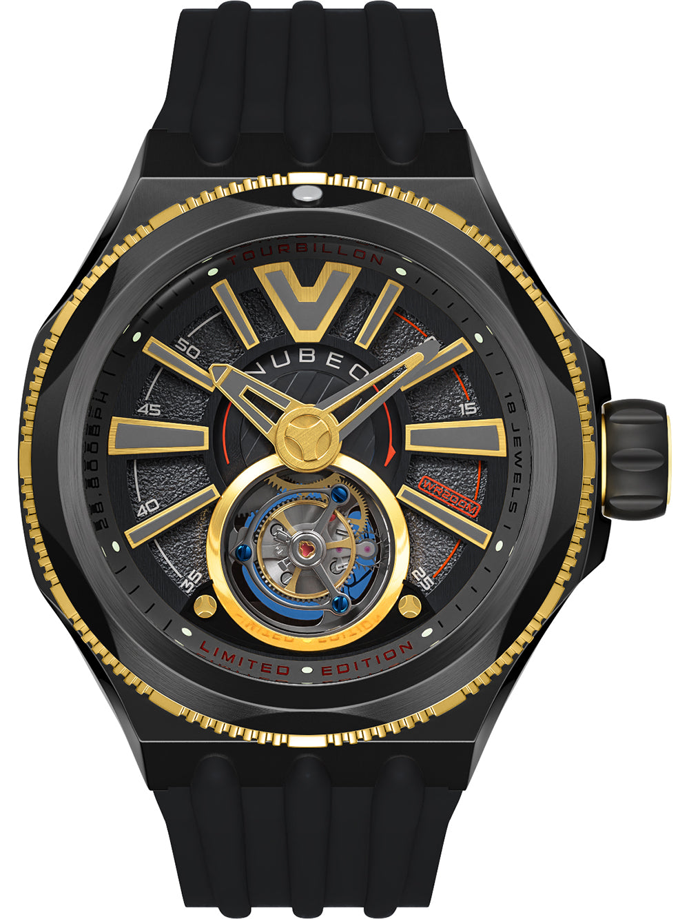 Nubeo NB-6075-05 men's watch Messenger Tourbillon Limited 52mm 10ATM