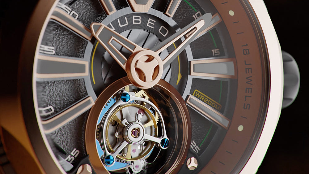 Nubeo NB-6075-0A men's watch Messenger Tourbillon Limited 52mm 10ATM