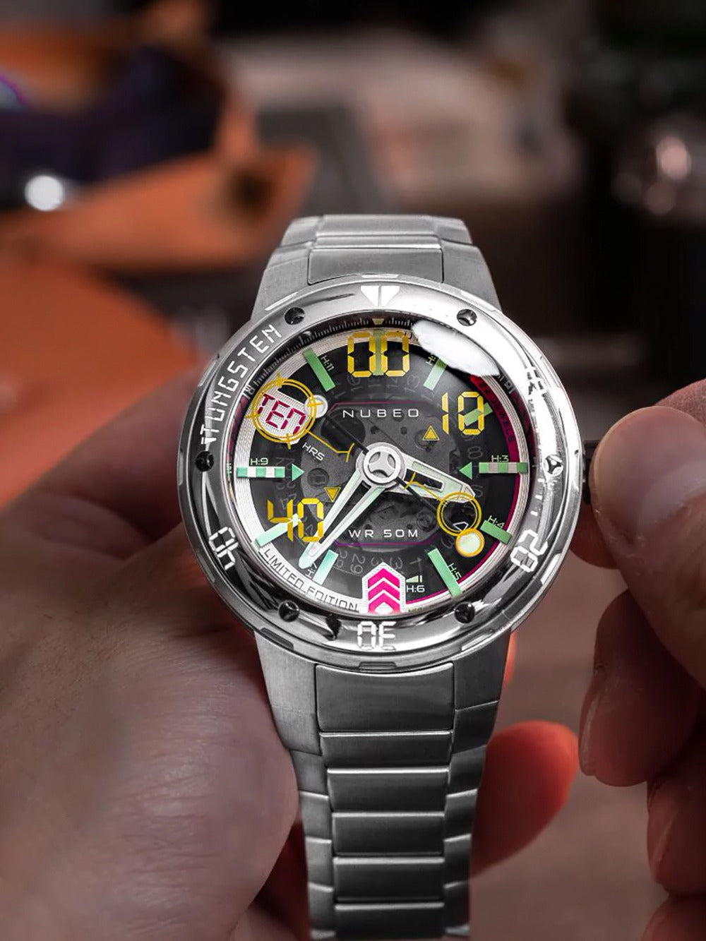 Nubeo NB-6090-11 men's watch Mariner 9 Automatic Limited Edition 50mm 5ATM