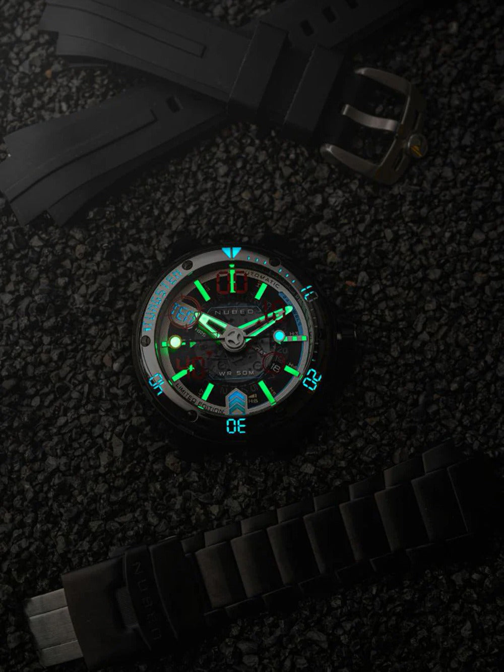 Nubeo NB-6090-22 men's watch Mariner 9 Automatic Limited Edition 50mm 5ATM