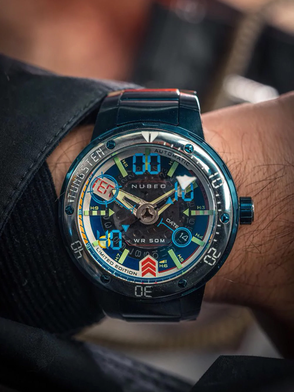 Nubeo NB-6090-33 men's watch Mariner 9 Automatic Limited Edition 50mm 5ATM