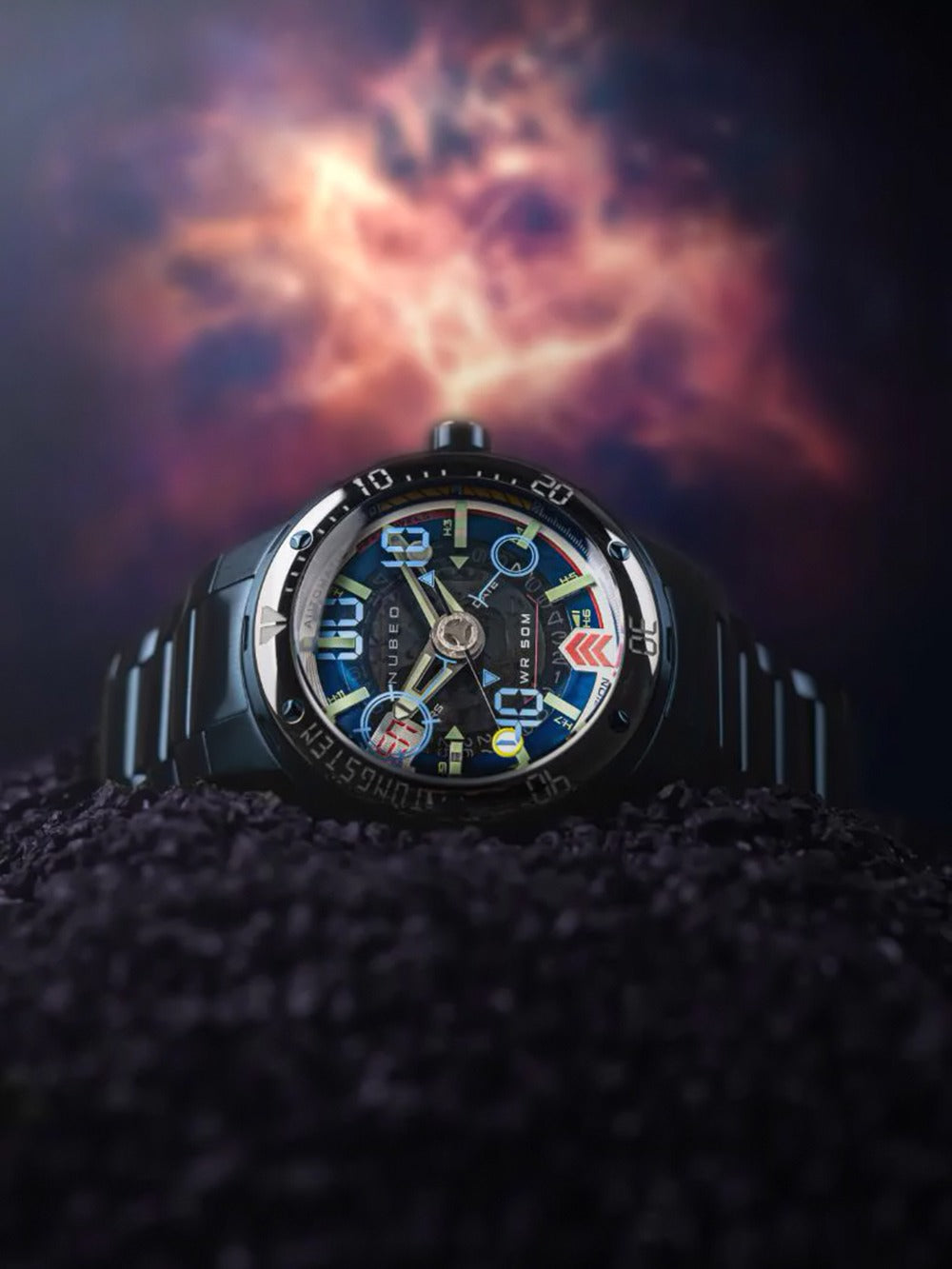 Nubeo NB-6090-33 men's watch Mariner 9 Automatic Limited Edition 50mm 5ATM