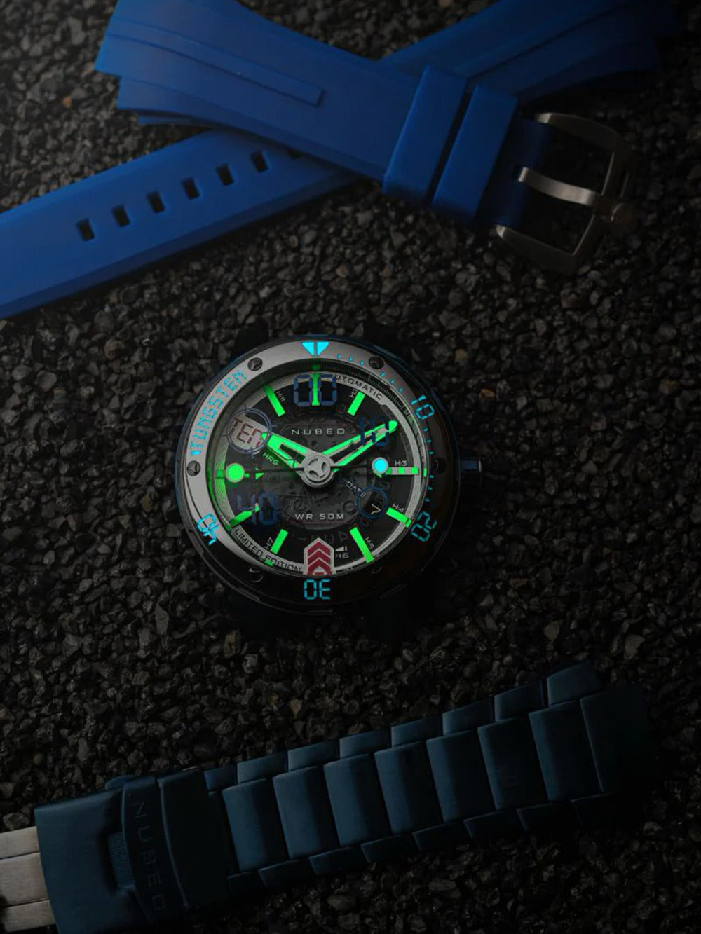 Nubeo NB-6090-33 men's watch Mariner 9 Automatic Limited Edition 50mm 5ATM