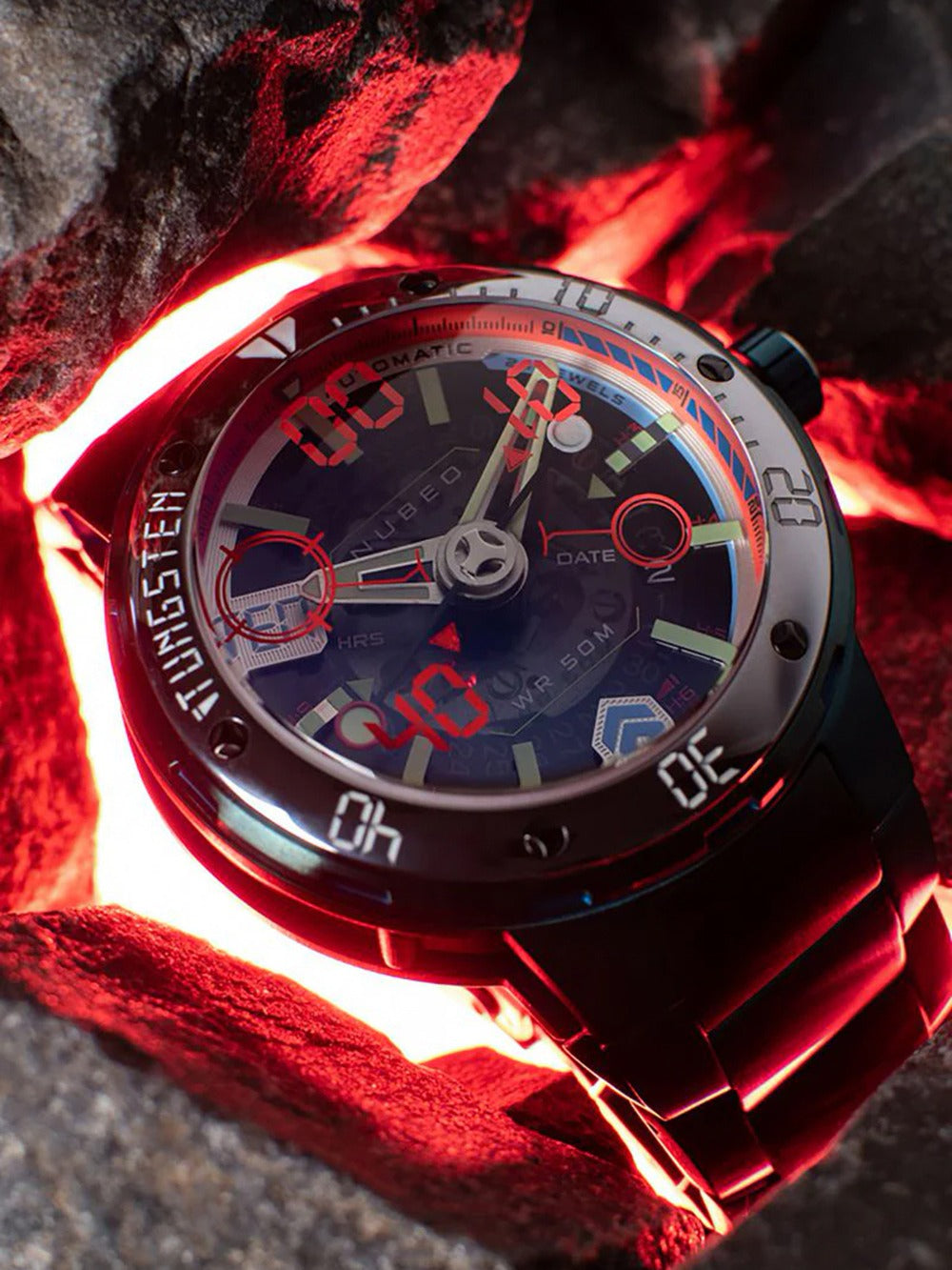 Nubeo NB-6090-44 men's watch Mariner 9 Automatic Limited Edition 50mm 5ATM