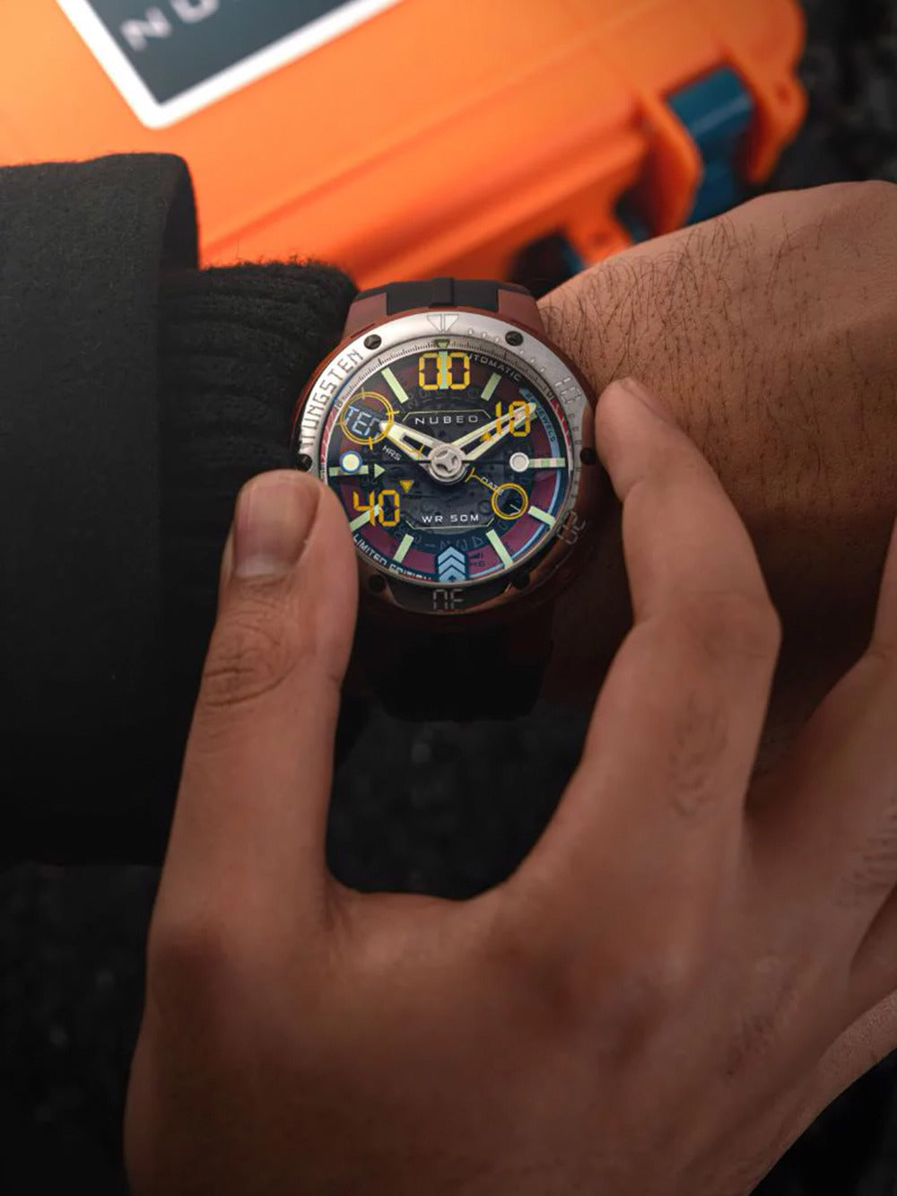 Nubeo NB-6090-55 men's watch Mariner 9 Automatic Limited Edition 50mm 5ATM