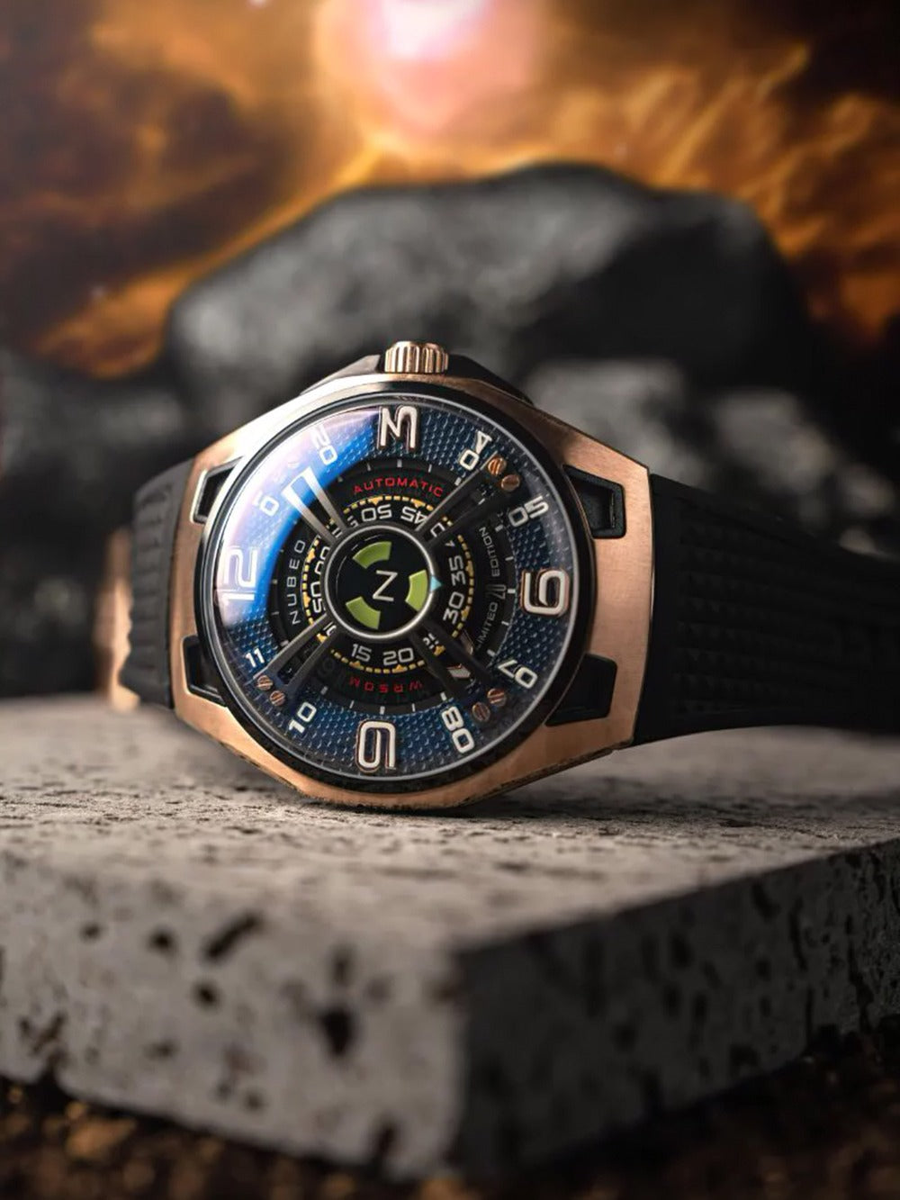 Nubeo NB-6094-01 men's watch OAO Automatic Limited Edition 44mm 5ATM