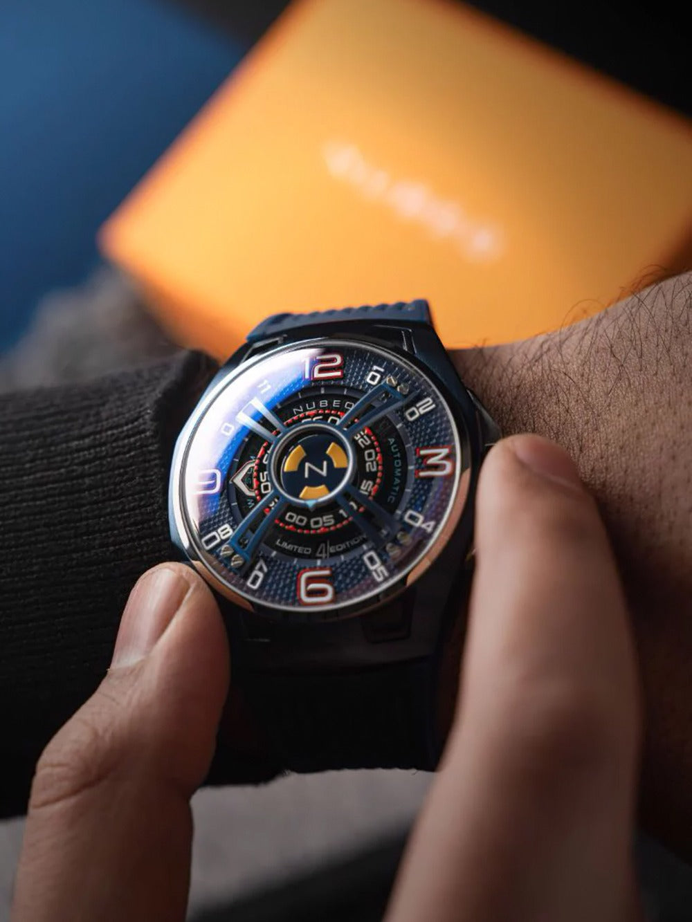 Nubeo NB-6094-03 men's watch OAO Automatic Limited Edition 44mm 5ATM