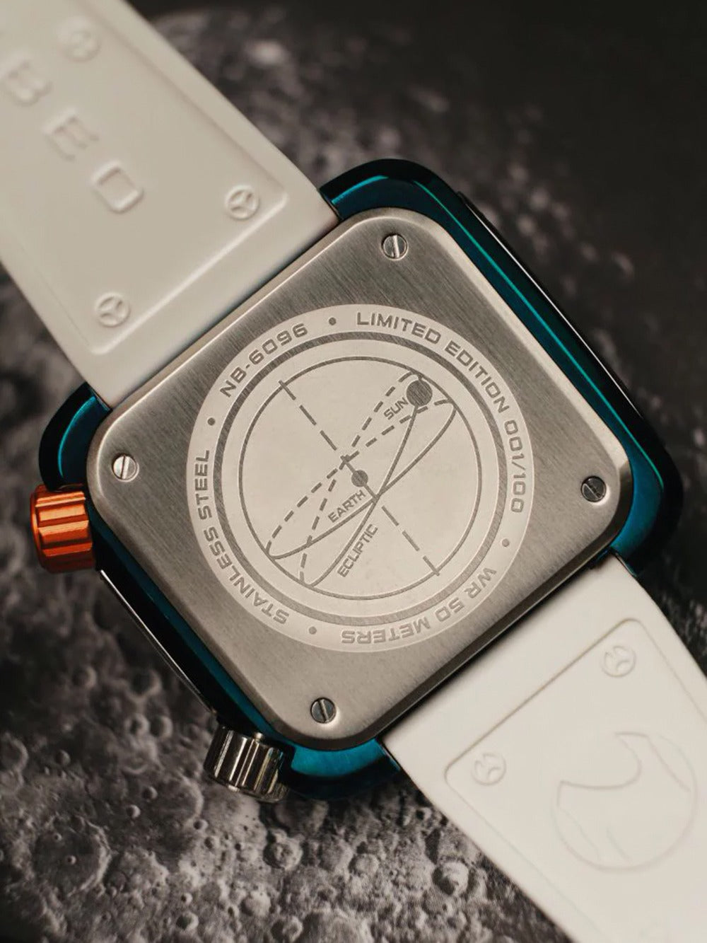 Nubeo NB-6096-02 men's watch Ecliptic Dual Time 45mm 5ATM