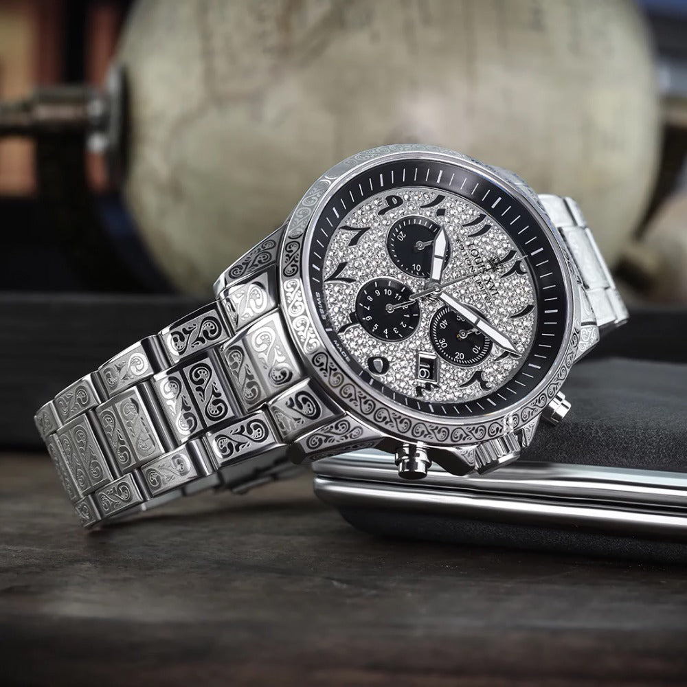 Louis XVI LXVI1097 Palais Royale Arabic Chronograph men's watch 43mm 10ATM