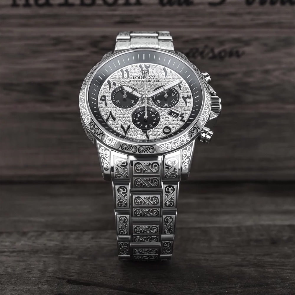 Louis XVI LXVI1097 Palais Royale Arabic Chronograph men's watch 43mm 10ATM