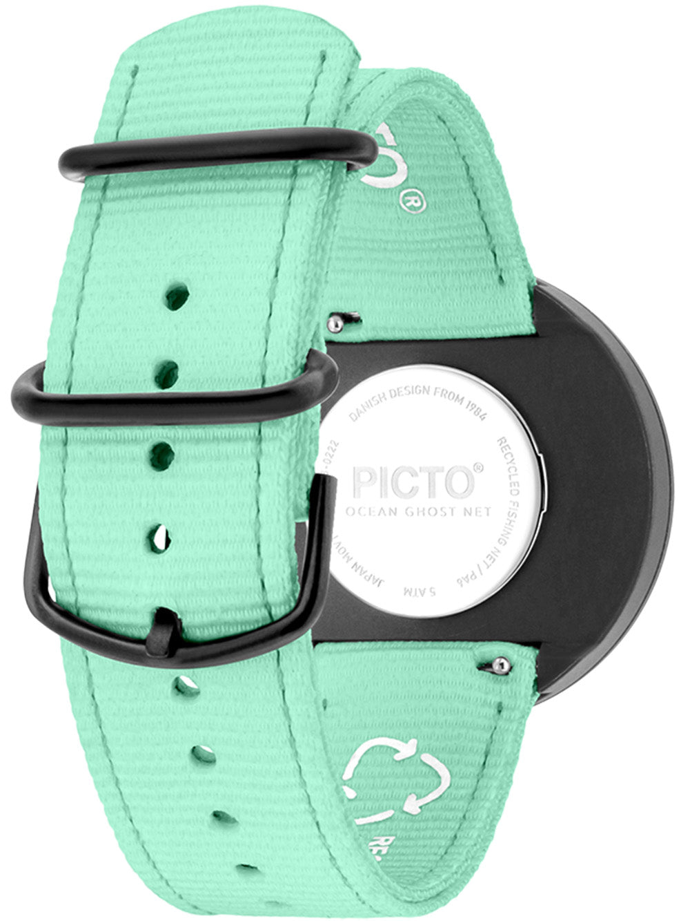 PICTO R44020-R019 Unisex watch Ghost Nets Pacific Green 40mm 5ATM