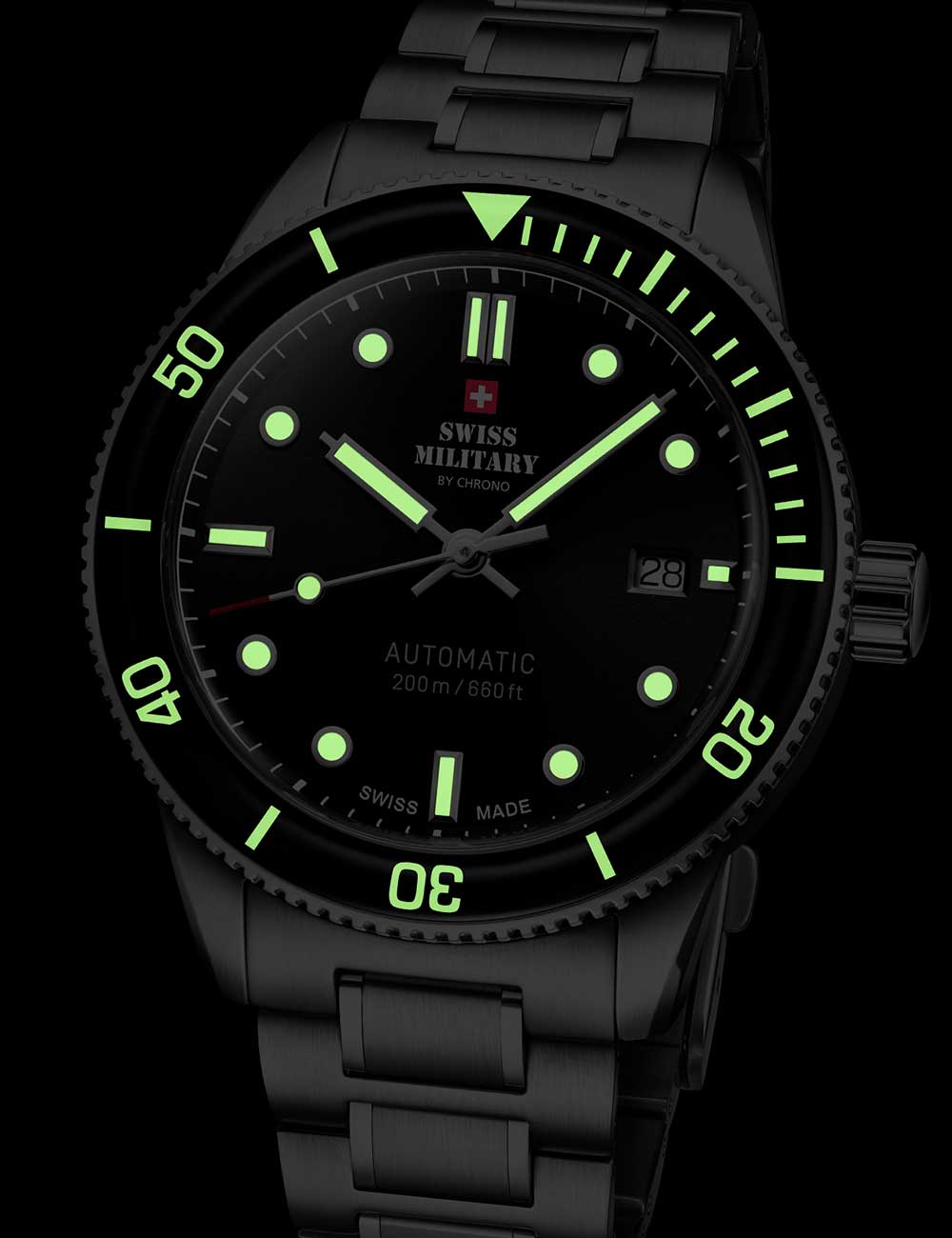 Swiss Military SMA34106.02 men's watch Automatic Diver 42mm 20ATM