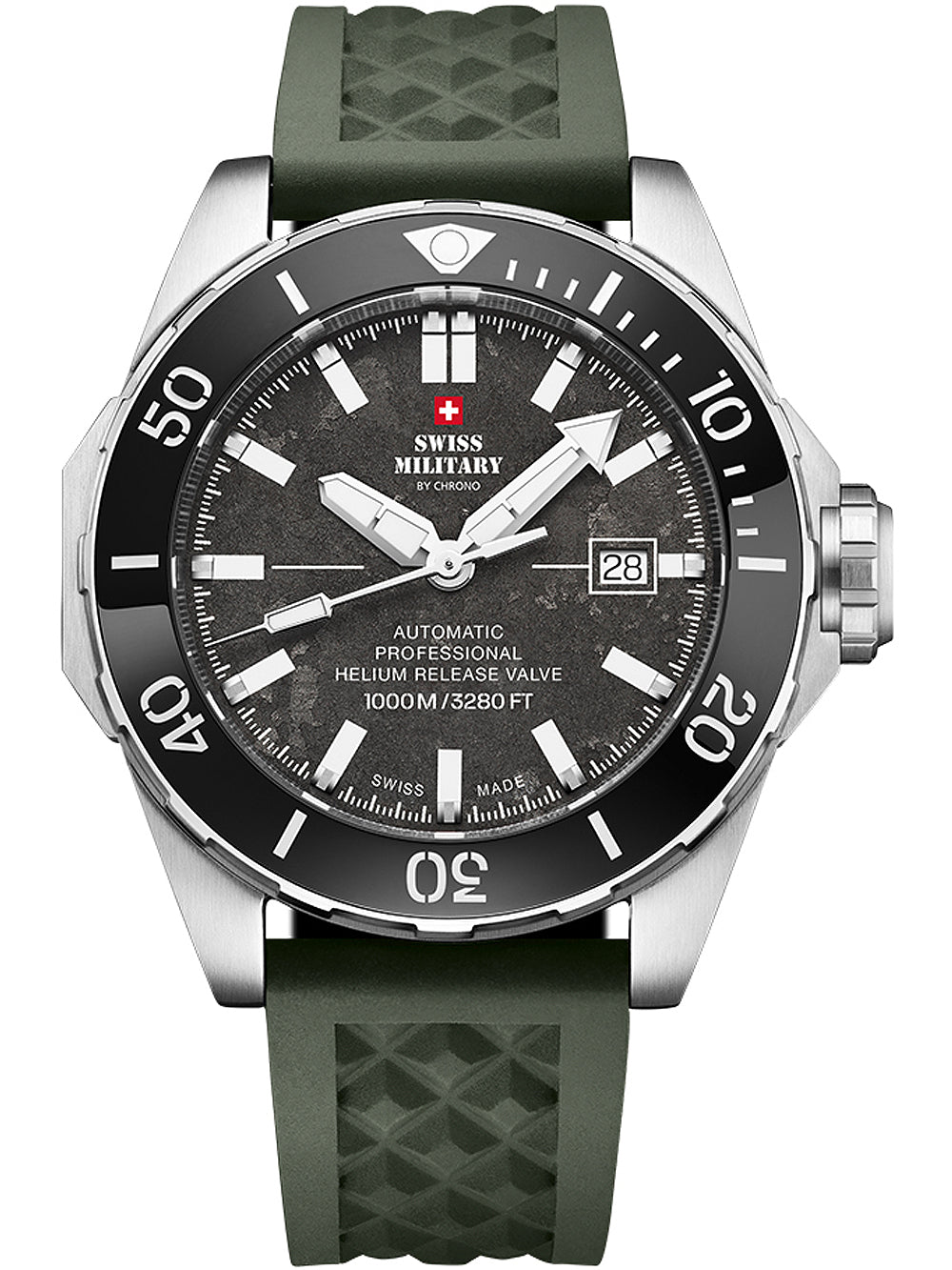 Swiss Military SMA34092.09 Automatic Diver men's watch 45mm 100ATM